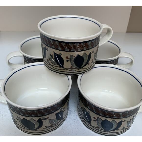 5 Mikasa Intaglio CAC01 Arabella Flat Mug Coffee Tea Cup 2.75” Tall 4” Diameter - Picture 2 of 5
